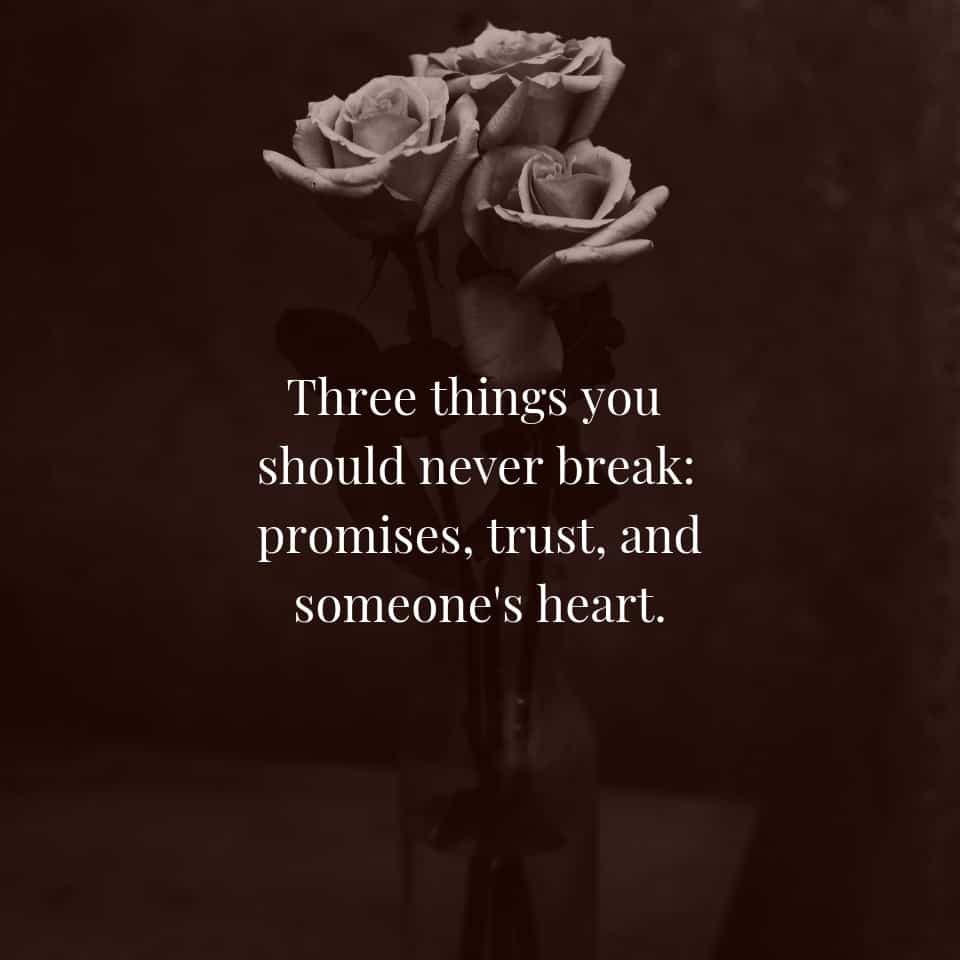 Three Things You Should Never Break - SOUL MENDS